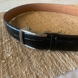 Nexbelt alligator black leather belt